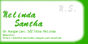 melinda santha business card